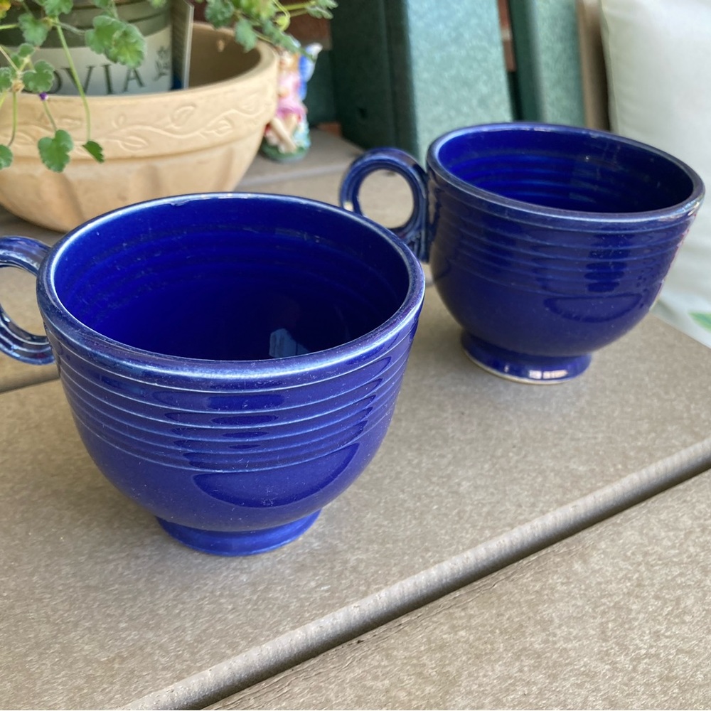 Vintage Cobalt Blue Tea/Coffee Cups